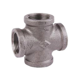 BLACK MALLEABLE IRON (STEAM) CROSS TEE